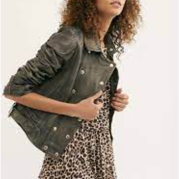 Free People Avis Genuine Leather Jacket - Picture 2 of 11
